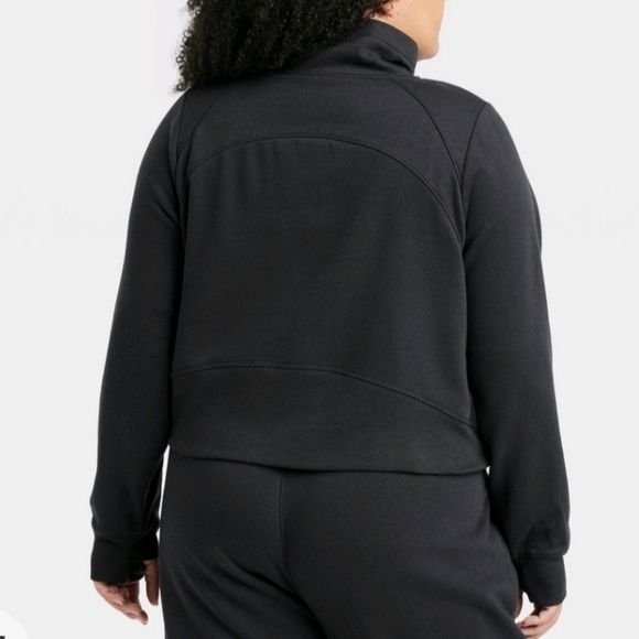 NWOT Fleece half zip pullover XXL BLACK - Picture 2 of 4